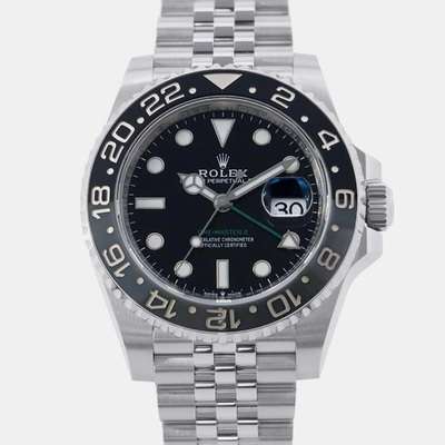 Rolex Black Stainless Steel GMT-Master II Automatic Men's Wristwatch 40 mm (Ref.126730) 1111108 (black, arb9181)