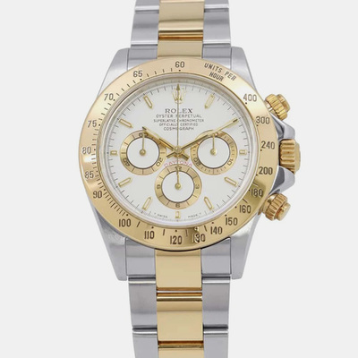 Rolex Men's Cosmograph Daytona 116508, White Dial with Yellow Gold and Stainless Steel 1111101 (white, arb9182)
