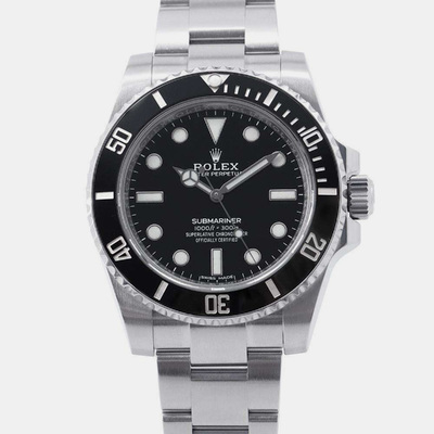 Rolex Stainless Steel Submariner Automatic Mens Watch Ref 1111113, Black Dial, Size 40mm (black, arb9183)