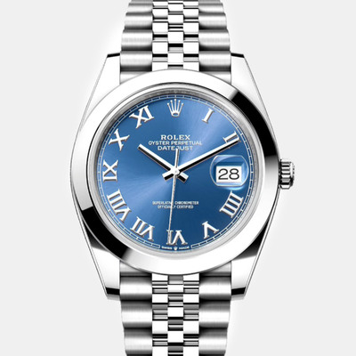Rolex 1110833 Blue Stainless Steel Datejust Automatic Men's Watch (blue, arb9206)