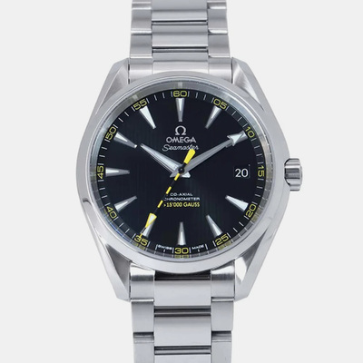 Omega Seamaster Aqua Terra Automatic Men's Watch (Black Stainless Steel) 41.5mm Model: 1111085 (black, arb9213)