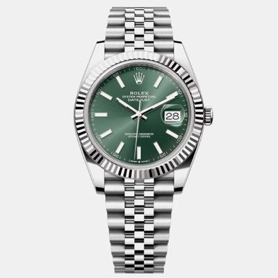 Rolex Datejust Automatic Stainless Steel Men's Watch 41mm Ref. 1110828 (green, arb9216)