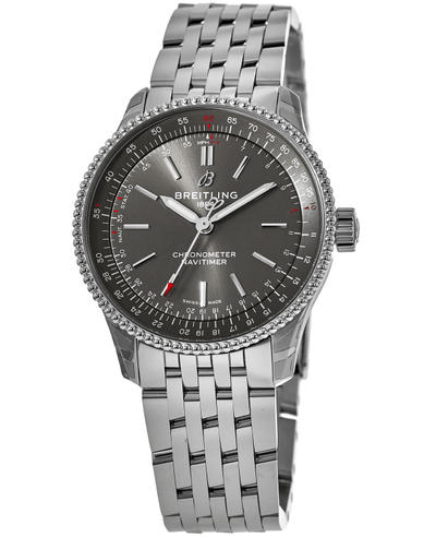 Breitling Navitimer Automatic 36 Grey Dial Stainless Steel Women's Watch Model A17327381B1A1 (arb11259)