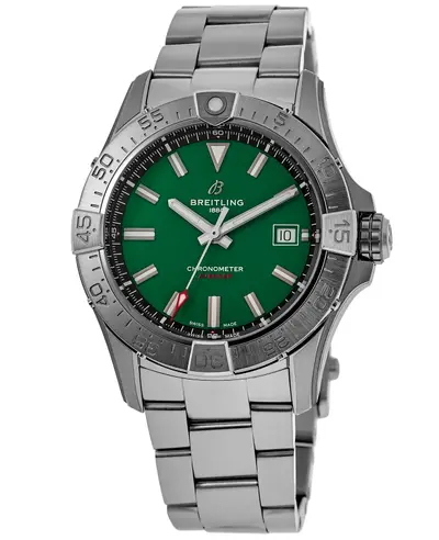 Authentic Breitling Avenger Automatic 42 Green Dial Stainless Steel Men's Sports Watch Model A17328101L1A1 [product] (green, arb11265)