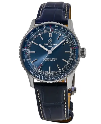 Authentic Breitling Navitimer Automatic 41 Blue Dial Alligator Men's Watch, Model A17329161C1P1 (blue, arb11268)