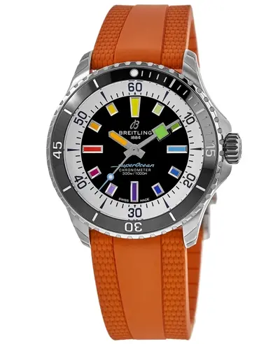 Authentic Breitling Superocean Automatic a17375211b2s3 Men's Watch, Stainless Steel Case and Strap (black, arb11280)