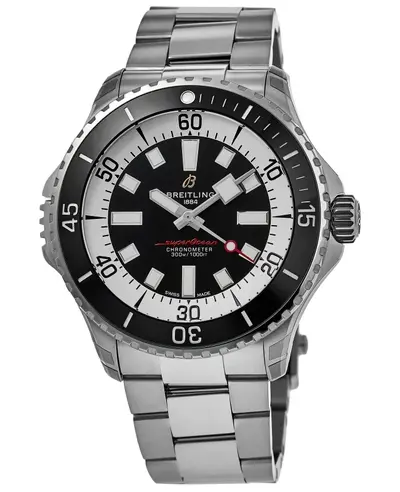 Authentic Breitling Superocean Automatic 46 Black Dial Steel Men's Watch Model A17378211B1A1 (black, arb11303)