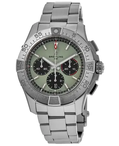 Authentic Breitling Avenger B01 Chronograph 44 Green Dial Steel Men's Watch ab0147101l1a1 (green, arb11451)