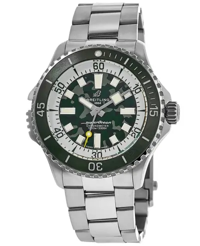 Breitling Superocean Diver Green Dial Titanium Men's Watch - Model E10379D31L1E1 (green, arb11615)