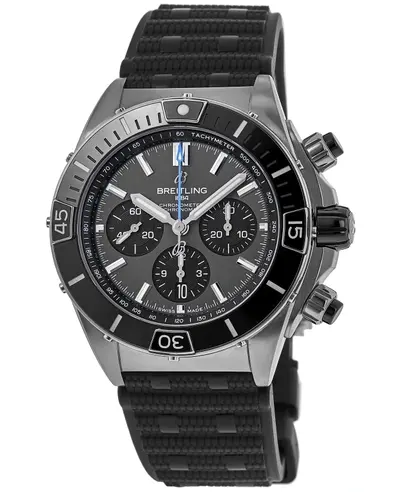 eb0136251m1s1 Breitling Super Chronomat B01 44 Automatic Chronograph Grey Dial Rubber Strap Men's Luxury Watch (arb11622)