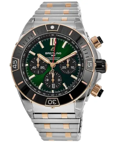 Breitling Super Chronomat B01 44 Green Chronograph Dial Steel Men's Watch - Model: UB0136251L1U1 (green, arb12761)