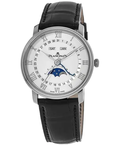 Blancpain Villeret Complete Calendar Moonphase Automatic 40mm Men's Watch Model 6654A-1127-55B (white, arb11110)