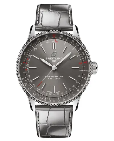 Authentic Breitling Navitimer Automatic 36 Grey Dial Women's Watch A17327381B1P1 (arb11260)