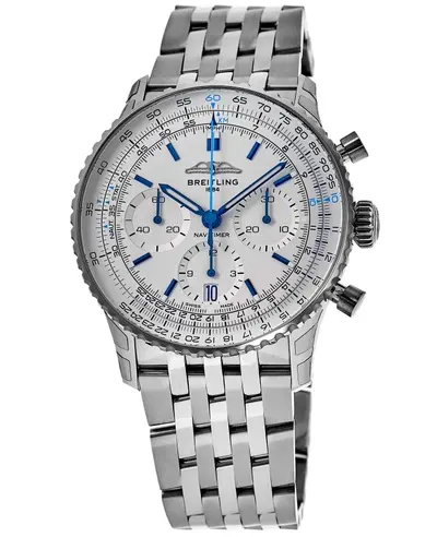 Authentic Breitling Navitimer B01 Chronograph 41 AB0139A71G1A1 - White Dial, Steel Case (white, arb11422)