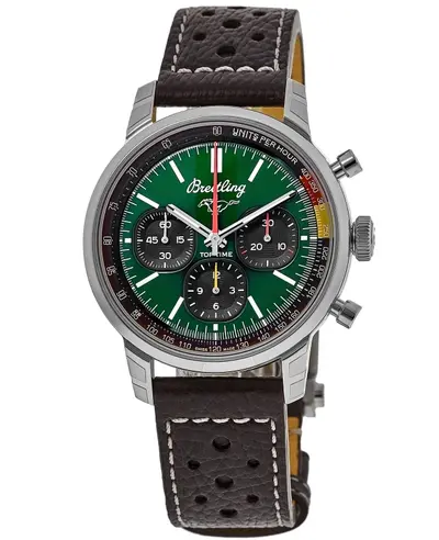 Authentic Breitling Top Time Ford Mustang Chronograph Men's Watch AB01762A1L1X1 (green, arb11463)