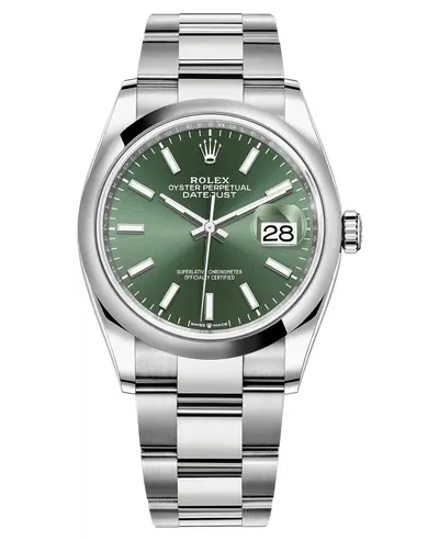 Rolex Datejust 36 Stainless Steel Mint Green Dial Women's Watch Model M126200-0024 (green, arb12023)