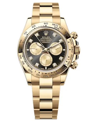 Rolex Cosmograph Daytona Ref. M126508-0003 Yellow Gold Automatic Chronograph with Diamond Dial, Men's Watch (black, arb12192)