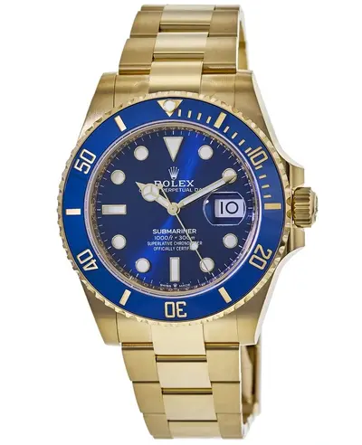 Rolex Submariner Blue Dial 18K Yellow Gold Men's Watch, Model M126618LB-0082 M126618LB-0002 (blue, arb12211)