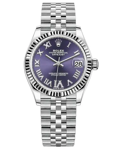 m278274-0026 Rolex Datejust 31mm Women's Roman Dial Diamond Purple Gold Watch (violet, arb12383)