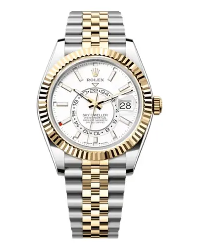 Rolex Sky-Dweller Yellow Rolesor White Dial Jubilee Men's Watch Model M336933-0006 (white, arb12480)
