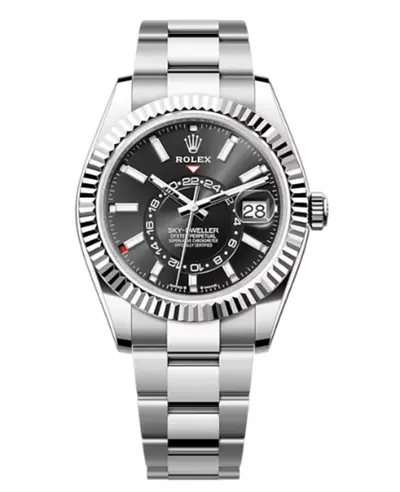 Rolex Sky-Dweller White Rolesor Black Dial Oyster Men's Watch Model M336934-0007 (black, arb12486)