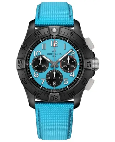 Men's Breitling Avenger B01 Chronograph 42mm Night Mission Turquoise Dial SB0146101L1X1 (arb12701)