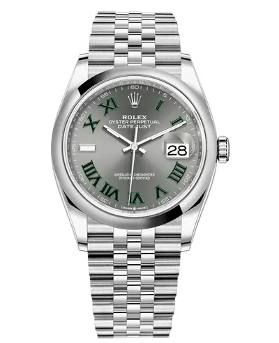 Rolex Datejust 36 Stainless Steel Slate Roman Dial Women's Watch - Model M126200-0017 (arb12019)