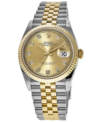 Rolex Datejust 36 - Yellow Gold & Steel with Diamond Dial M126233-0017 (arb12048)