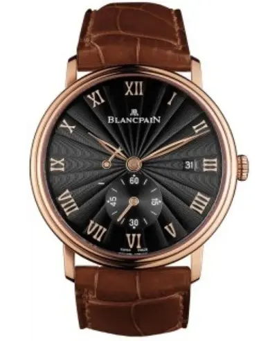 Blancpain Villeret Power Reserve Mechanical Men's Watch - Authentic Model 6606-3630-55b (black, arb11079)