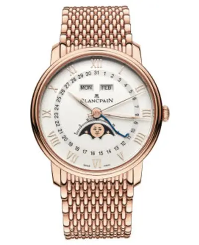 Blancpain Villeret Complete Calendar Moonphase Watch Model 6654-3642-MMB (white, arb11109)