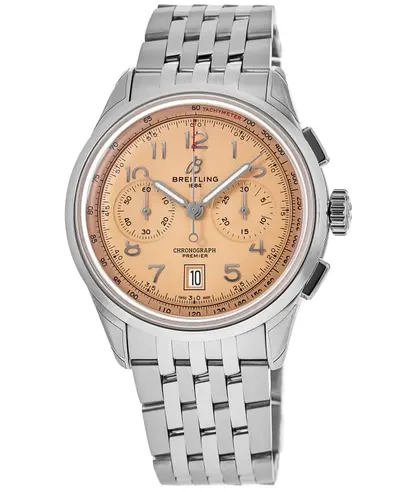 AB0145331K1A1 Breitling Premier B01 Chronograph 42 Copper Dial Steel Men's Watch (arb11434)