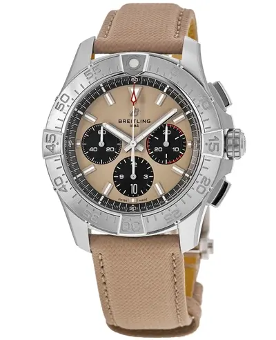 Breitling Avenger B01 Chronograph 44 Sand Dial Leather Strap Men's Watch AB0147101A1X AB0147101A1X1 (brown, arb11446)