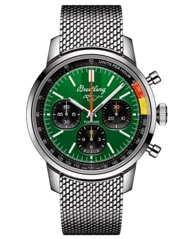 Authentic Breitling Top Time Ford Mustang AB01762A1L1A1 Automatic Chronograph Green Dial Steel Men's Watch (green, arb11462)