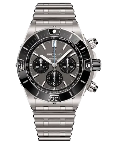 Men's Breitling Super Chronomat B01 EB0136251M1E1 Automatic Chronograph Grey Dial Titanium Luxury Watch (arb11621)