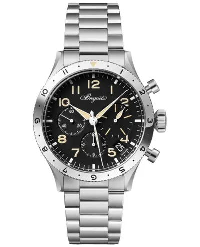 Breguet Type XX Chronograph 2067 Automatic Black Dial Steel Men's Watch [2067ST/92/SW0] (black, arb9653)