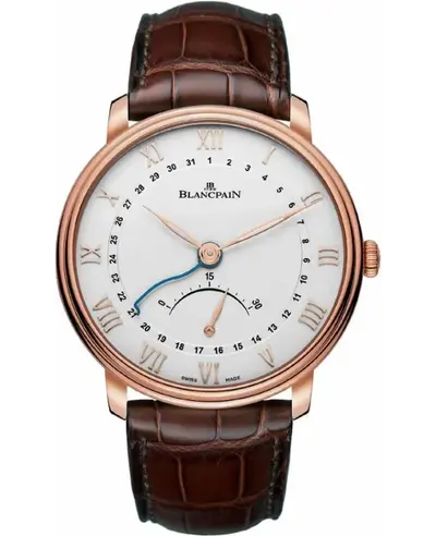 Authentic Men's Automatic Watch Blancpain Villeret Ultra Slim Model 6653Q-3642-55B (arb11104)