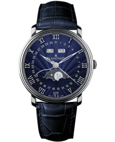 Blancpain Villeret Complete Calendar Moonphase Men's Watch Model 6654-1529-55B (blue, arb11106)