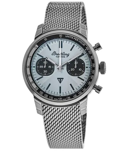 Authentic Breitling Top Time Triumph Automatic Chronograph Blue Dial Steel Men's Watch ab01764a1c1a1 (blue, arb11466)