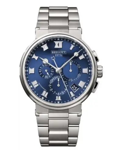 BREGUET [5527ti/y1/tw0] Marine Chronograph Blue Dial Steel Men's Watch (blue, arb10955)
