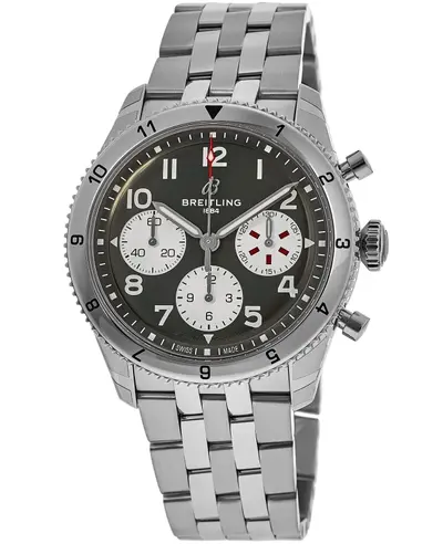 Breitling Classic Avi Chronograph 42 Curtiss Warhawk Green Dial Steel Men's Watch Model A233802A1L1A1 (green, arb11322)