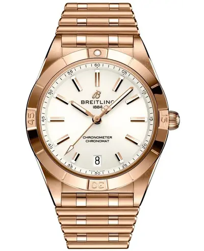 Women's Breitling Chronomat Automatic 36 White Dial Rose Gold - Model R10380101A1R1 (white, arb12658)
