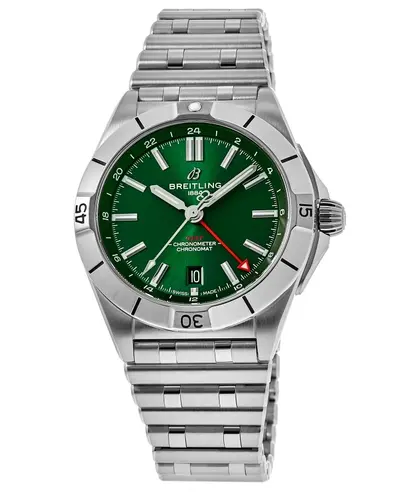 Breitling Chronomat Automatic GMT 40 Green Dial Steel Men's Watch Model A32398101L1A1 (green, arb11349)