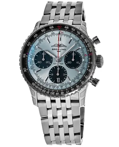 AB0139241C2A1 Breitling Navitimer B01 Chronograph 41 Ice Blue Dial Steel Men's Watch (blue, arb11419)