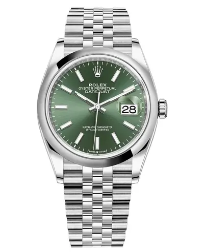 Rolex Datejust 36 Stainless Steel Mint Green Dial Women's Watch Model M126200-0023 (green, arb12022)