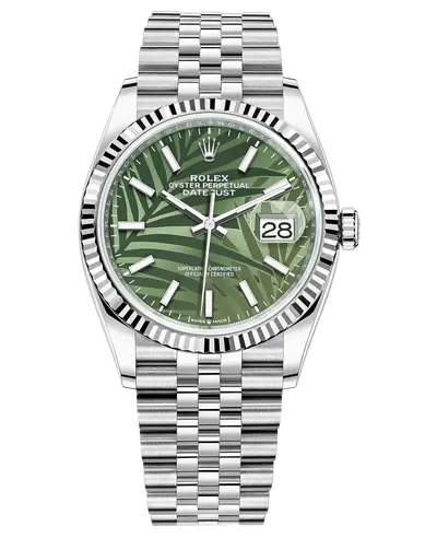 New Authentic Rolex Datejust M126234-0047 Women's Watch (green, arb12081)