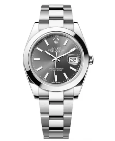 Rolex Datejust 41 Stainless Steel Slate Dial Men's Watch M126300-0007 (arb12114)
