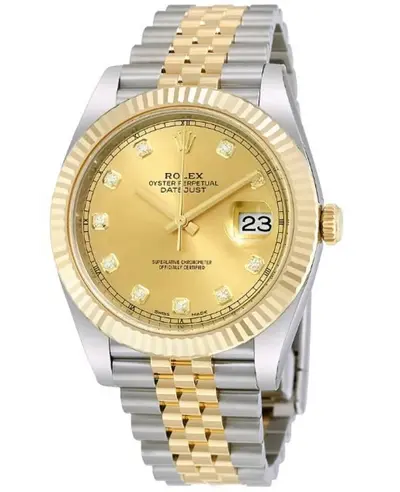 Rolex Datejust 41 Champagne Diamond Dial Men's Watch M126333-0012 (arb12148)
