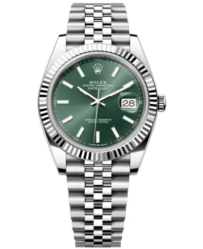 Rolex Datejust 41 m126334-0028 Brand New Authentic Steel & White Gold Automatic Green Dial (green, arb12178)