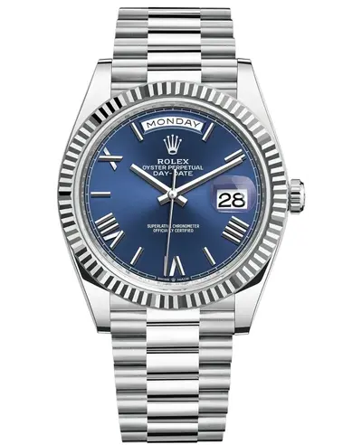 Rolex Day-Date 40 "Platinum Blue Dial" Model M228236, Men's Watch M228236-0007 (blue, arb12293)