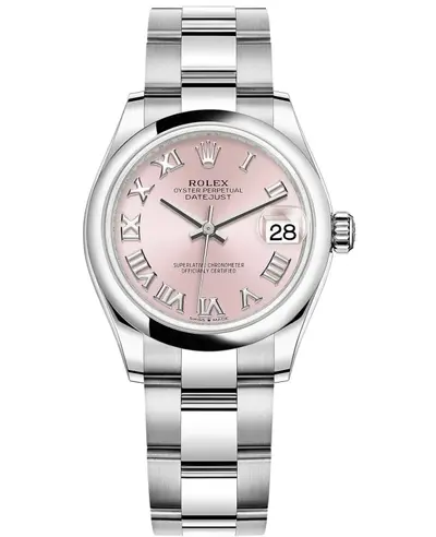 Rolex Datejust 31 Stainless Steel Pink Roman Dial Women's Watch - Model m278240-0013 (pink, arb12337)